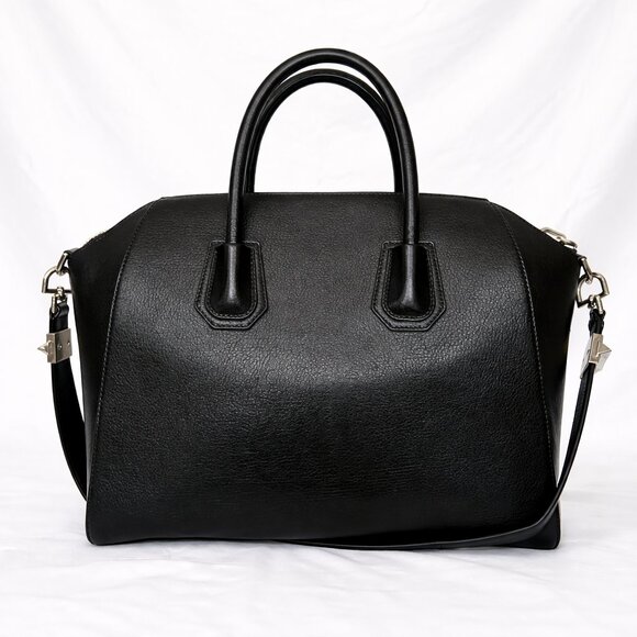 Authentic Givenchy Antigona Medium Black Grained Leather Satchel Shoulder Bag - Picture 2 of 11